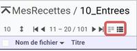 mise en évidence du menu d'affichage liste ou carte