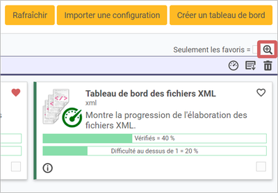 mise
en évidence de l'affichage des filtres
