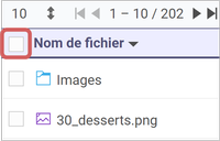 mise en évidence de la case à cocher générale