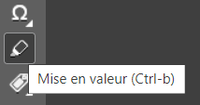 mise en évidence de l'info bulle avec raccourcis sur les boutons