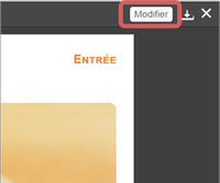 mise en évidence de l'emplacement du bouton modifier