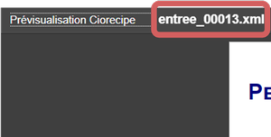 mise en évidence de l'emplacement de l'identifiant sur les fichiers