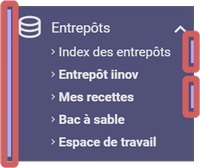 mise en
évidence des signalements d'emplacement dans le menu de gauche
