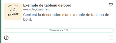 exemple des éléments d'un tableau de bord