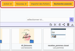 emplacement de la barre de recherche