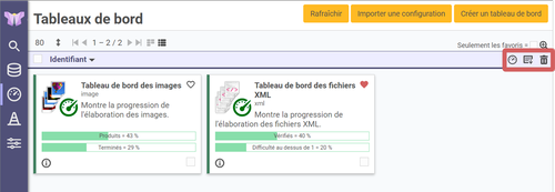 mise
en évidence des boutons de fonctions locales avec case de sélection sur les tableaux