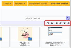 emplacement de la barre de recherche