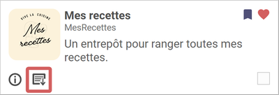 mise en évidence du picto informations sur un entrepôt