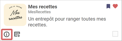 mise en évidence du picto informations sur un entrepôt