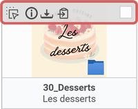 mise en évidence du menu sur les fichiers et répertoire