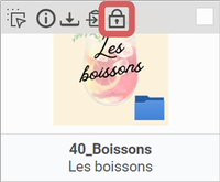 Mise en évidence du cadenas de restriction de l'accès