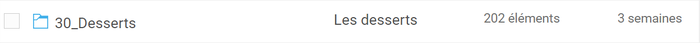 affichage métadonnées liste