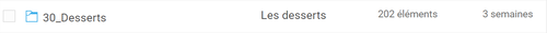 mise en
évidence des métadonnées en mode liste