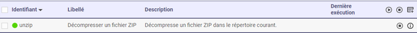 Représentation d'un travail en mode liste