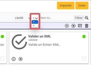 mise
en évidence de l'opérateur du filtre